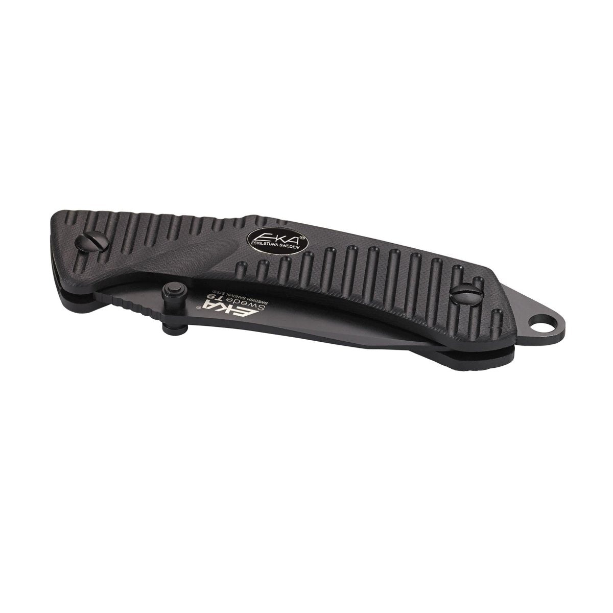Coltello chiudibile EKA Brand Swede 9 57 HRC 12C27 accendifuoco in acciaio manico nero