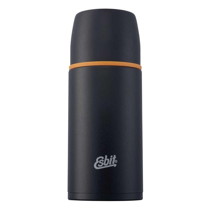 Borraccia sottovuoto ESBIT nera in acciaio inossidabile da 750 ml con ritenzione del calore di 12 ore e tappo extra per versare.