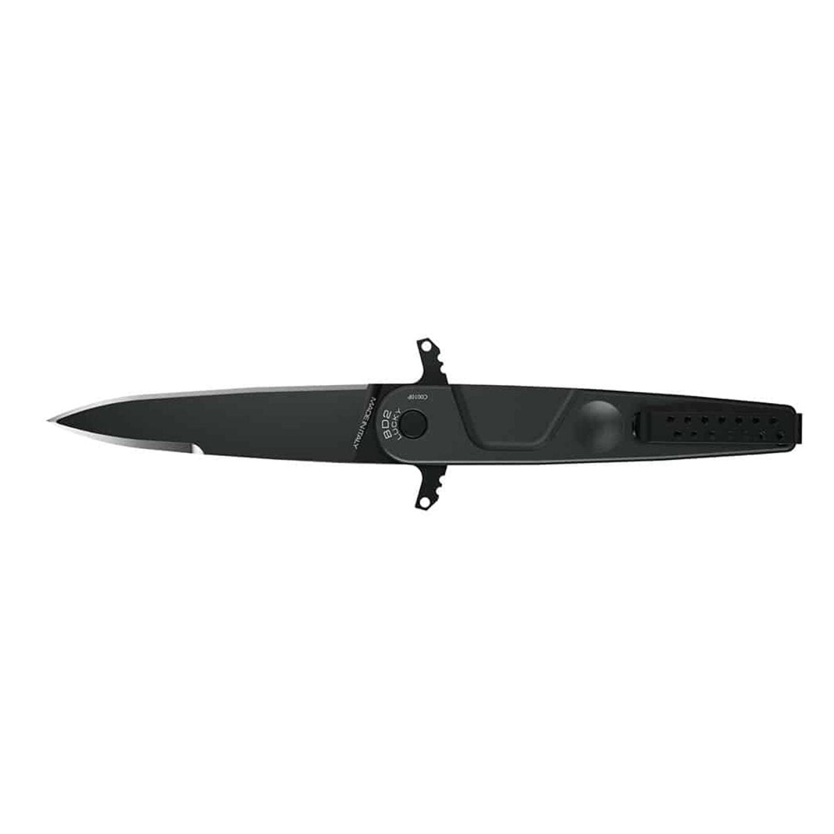 Coltello tascabile ExtremaRatio BD2 LUCKY BLACK Bohler N690 con lama in acciaio a filo liscio