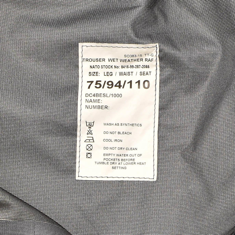 Pantaloni British Air Force originali British Air Force Waterproof Blue Wet Weather Pants