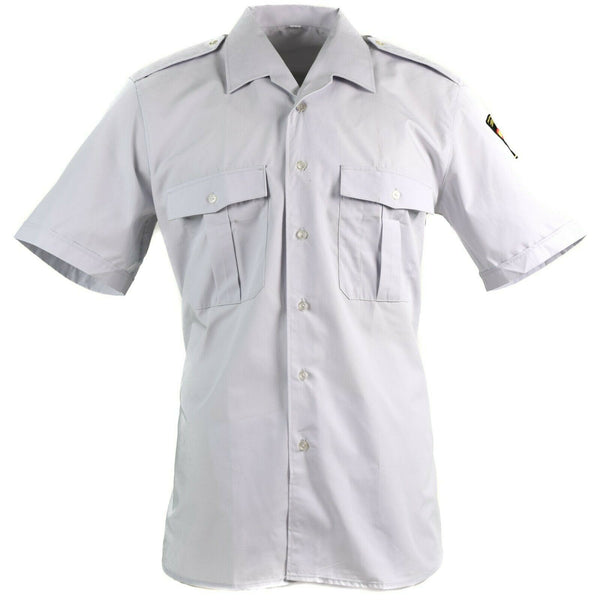 Autentica camicia di polizia spagnola grigio a maniche corte militari Nuovi