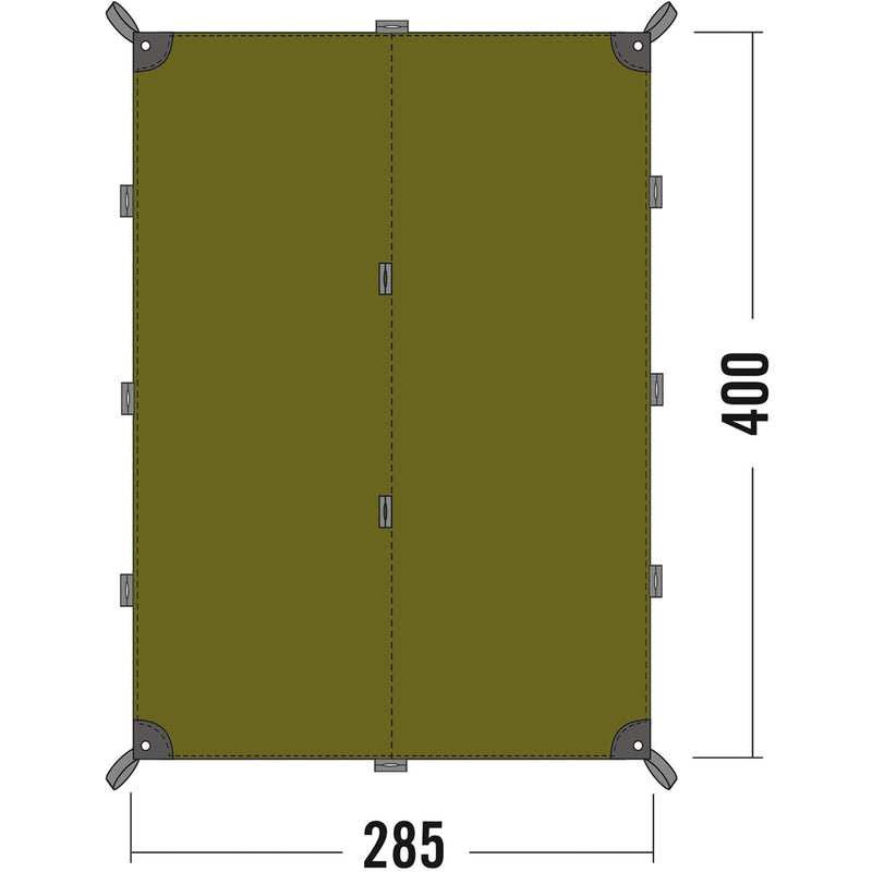 Tatonka Impermeabile Tenda Tenda Trappola da sole Tampe da sole Amock Cover Oliva leggera