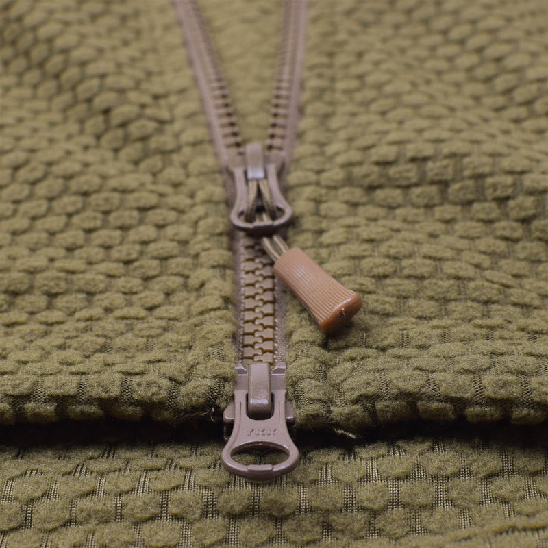 A. Giacca in stile militare Blochl Coyote rinforzato in pile termica con cappuccio nuovo