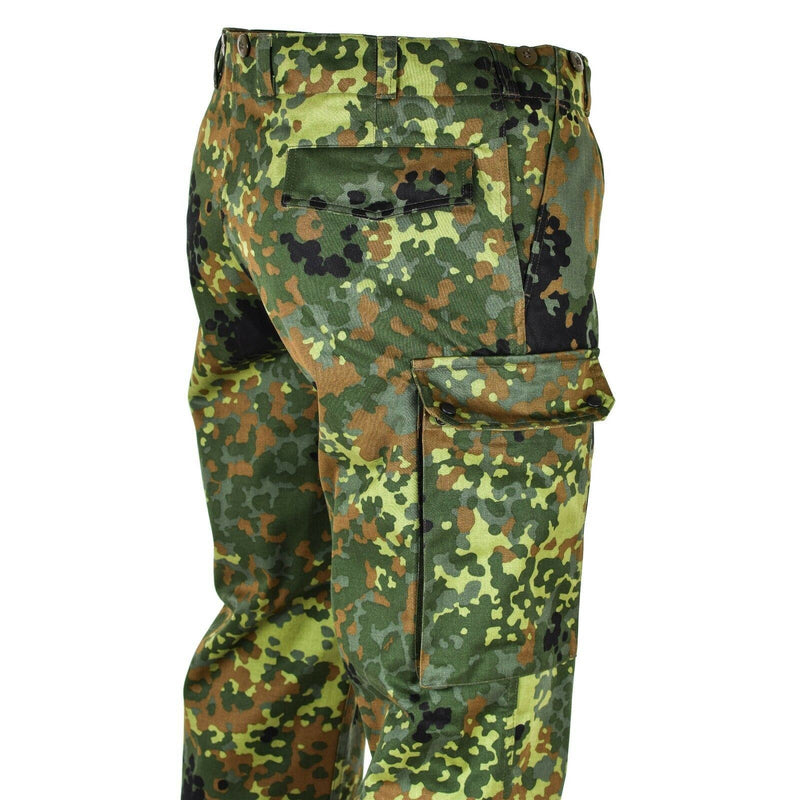Genuino problema dell'esercito tedesco Flecktarn Pants Calco combattimento camo bw pantaloni nuovi