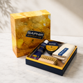 Saphir Box, kit grande per la cura delle scarpe, set di panni per lucidare la pelle liscia