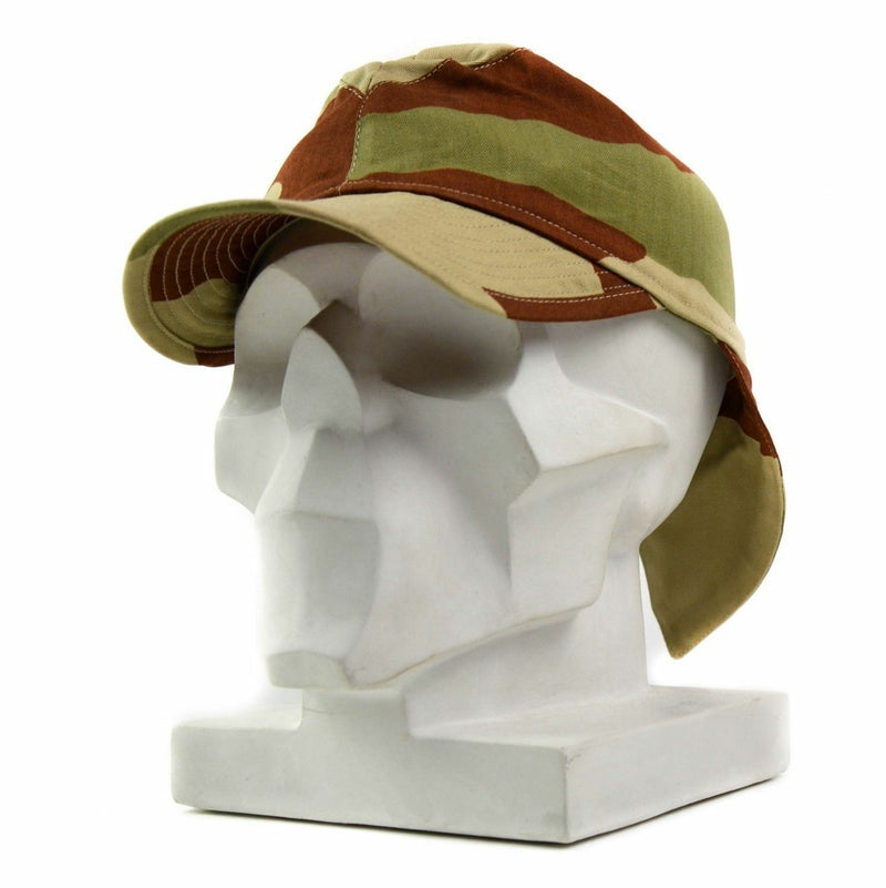 Genuino cappello da combattimento dell'esercito francese di francese desert cofano camo con lembo del collo