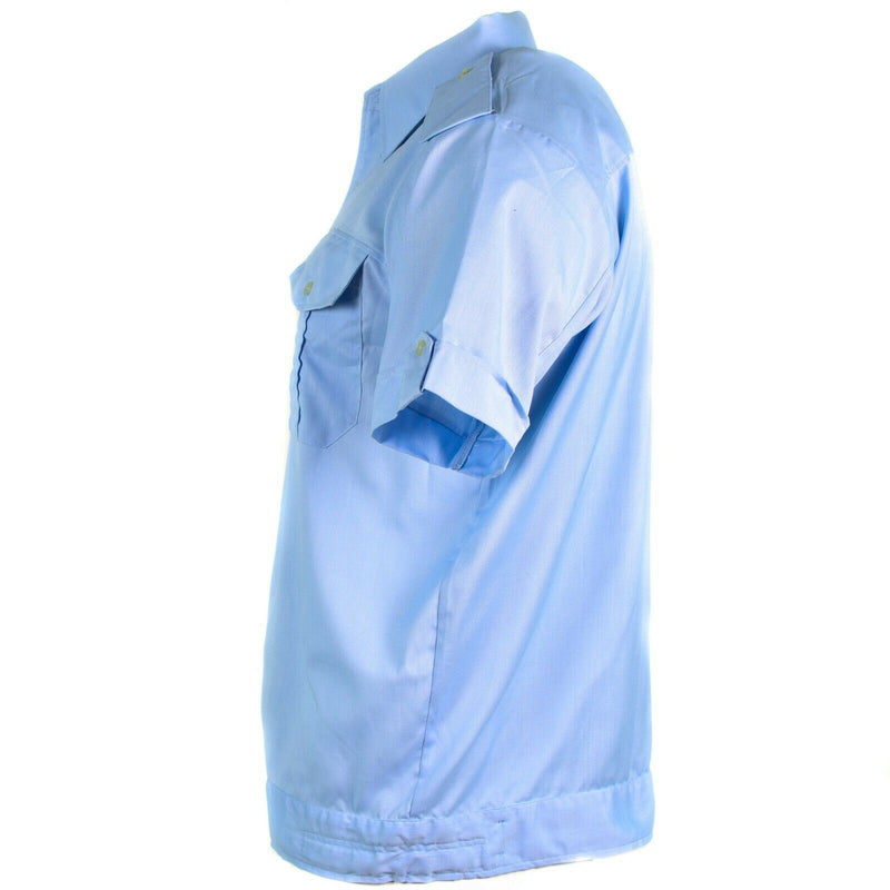 Autentica camicia dell'esercito slovacco militare bdu blu maniche corte nuove