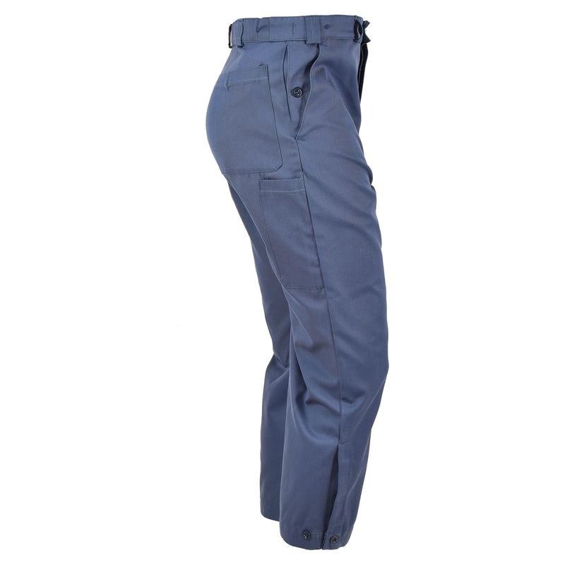 Cantaloni di protezione civile autentici Swiss Blue Pants Combat Svizzera militare usato