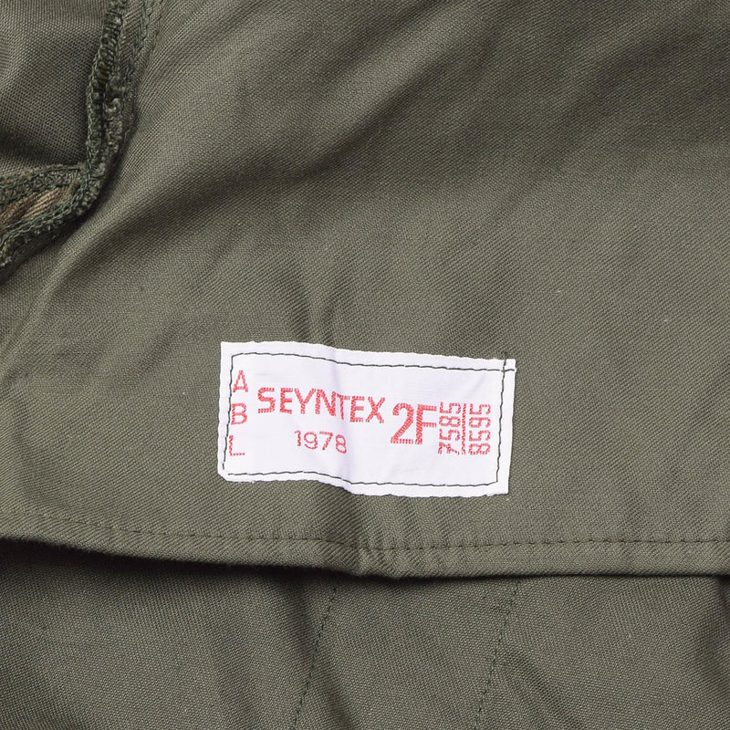 Guida militare Belgium Guida truppe di campo di oliva bdu con cappuccio parka vintage nuovo