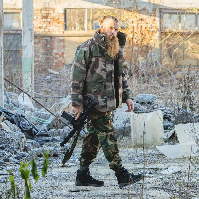 Pantaloni cargo militari italiani originali combattono i pantaloni camo di bosco nuovi
