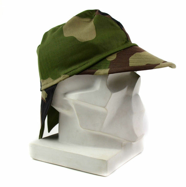 Genuino cappello da combattimento dell'esercito francese francese cappello cotta coda cce mamo con lembo del collo