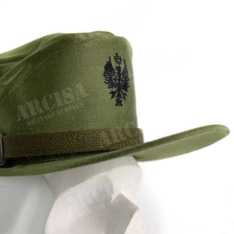 Originale spagnolo spagnolo visore militare captato navy cappello picchi di oliva verde oliva