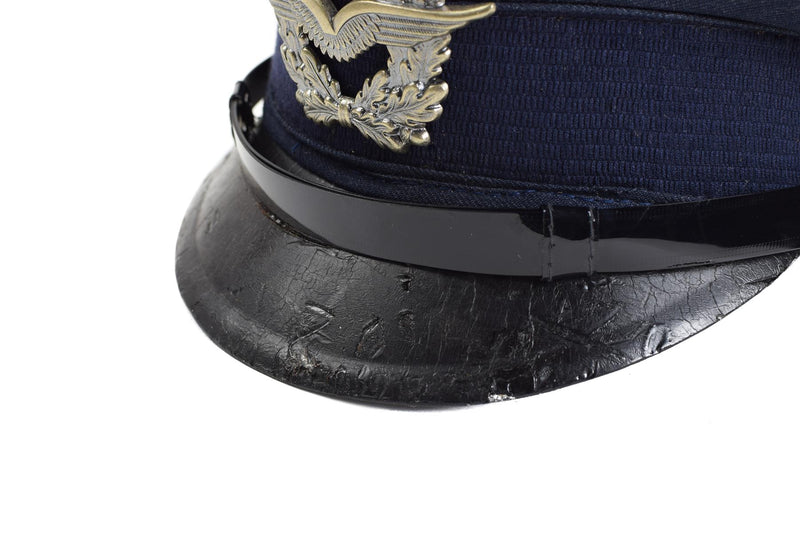 Genuino cappello della visiera dell'esercito tedesco. Forze aeree forze militari a punta di cappello luftware Nuovo