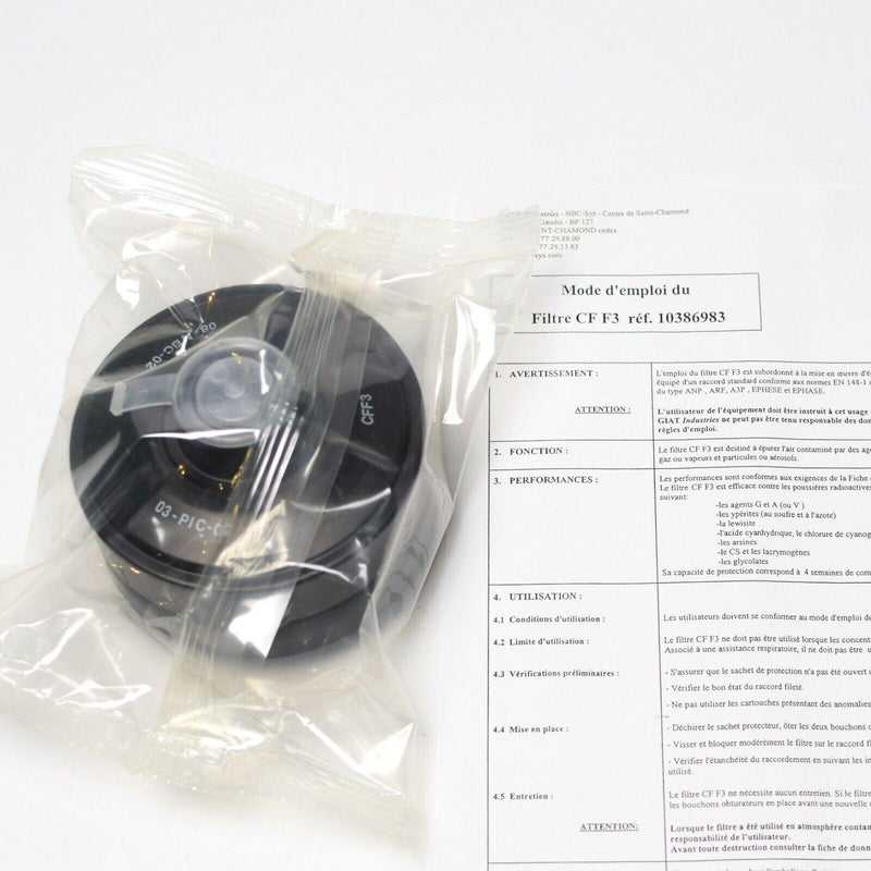 Maschera per gas russa sovietica PDF-7 BAMBINO FILTRO NATO FULLE CF F3 NBC 40 MM NUOVO