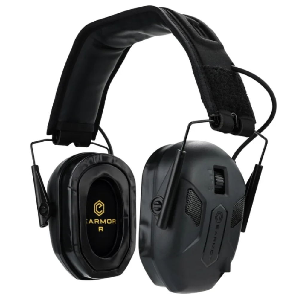Protezione acustica elettronica EARMOR M300X 24dB NRR tattica per esterni nera