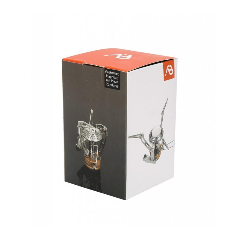 A.Blochl Burner da campeggio portatile Studio pieghevole Piezo Accensione Titanio NUOVO