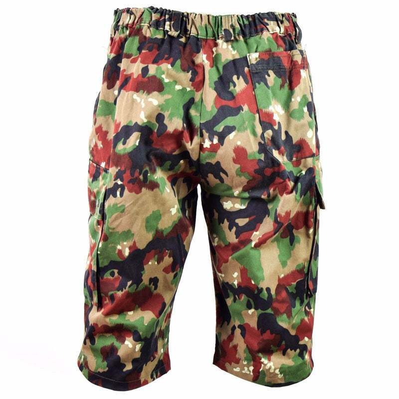 Shorts dell'esercito svizzero originale M83 Field di combattimento Alpenflage Taz 83 Camo Cargo Shorts