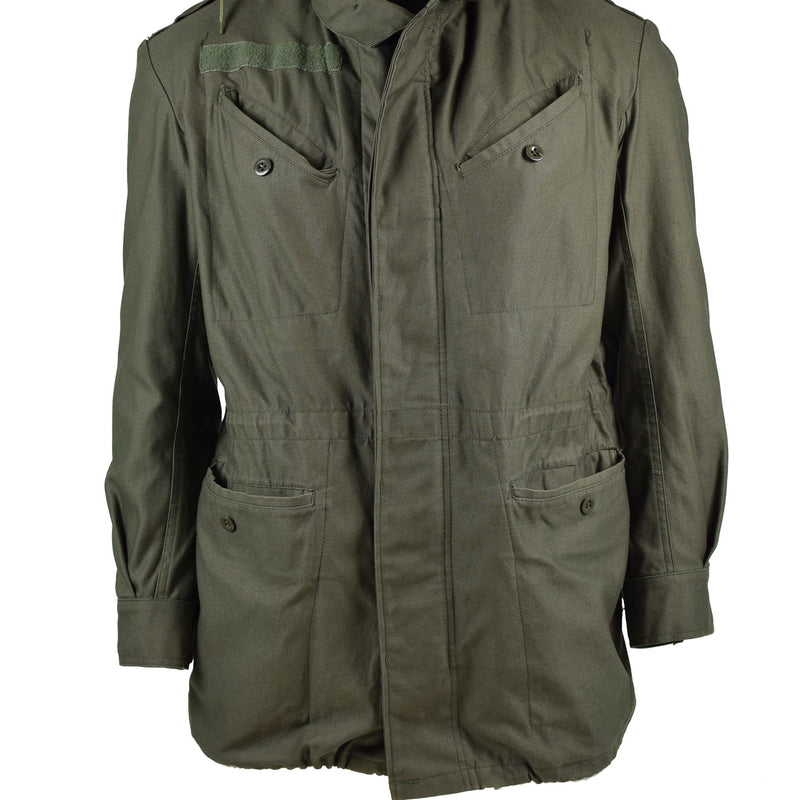 Guida vera campo dell'esercito belga m64 cotone militare impermeabile parka olive nuovo