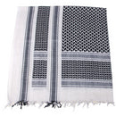 MFH Sciarpa Shemagh Classica tattica in cotone Desert Wrap Nero Bianco