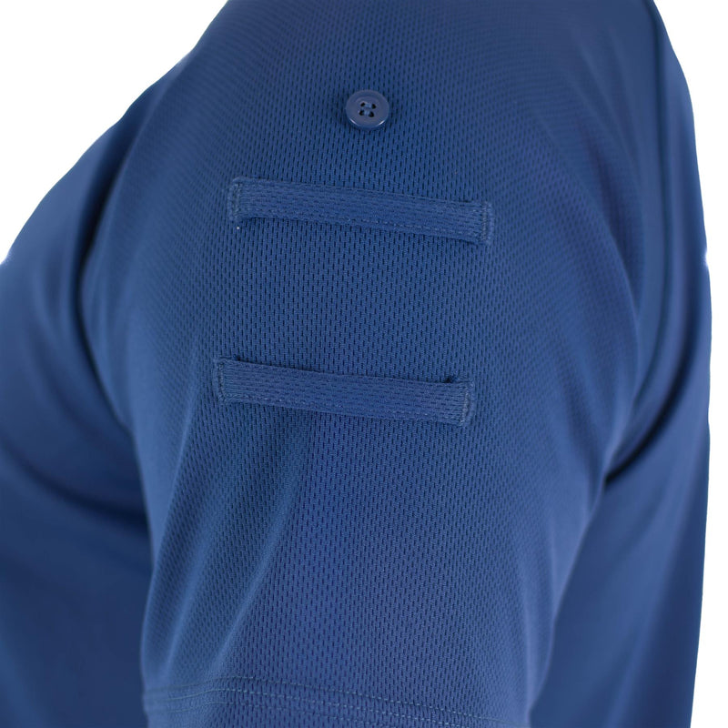 T-shirt della polizia britannica originale Blu Materiale traspirante con zip Guard Shirt