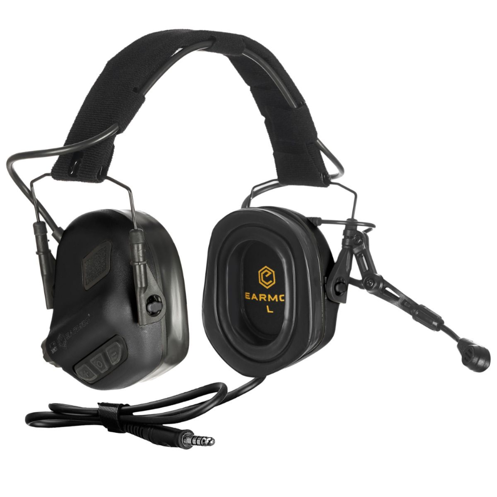 Cuffie per comunicazione tattica EARMOR M32 Plus Protezione per l'udito nere