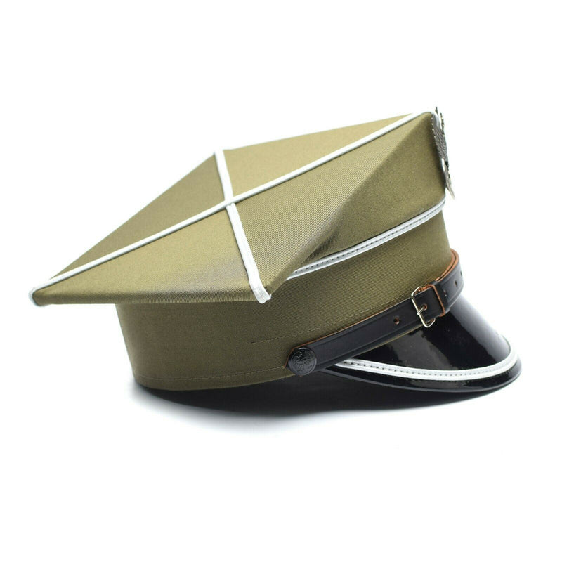 Guido cappello da visiera militare polacco Polonia Ufficiale dell'esercito Picco del picco Eagle Cockade Nuovo