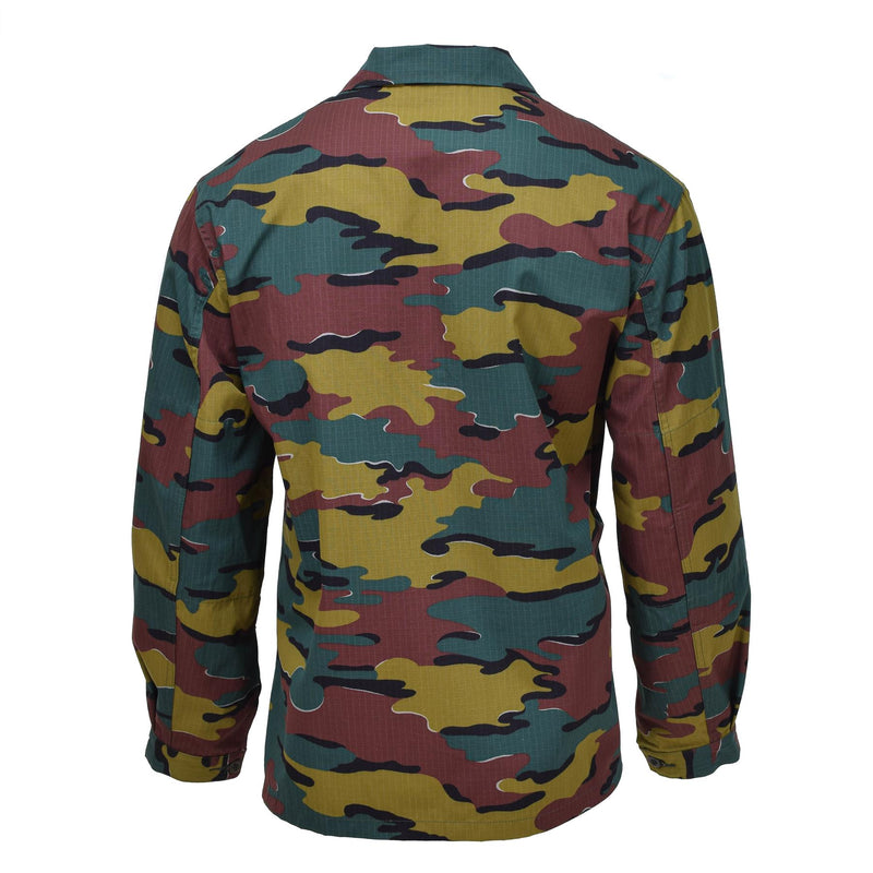 Camicie da combattimento da campo dell'esercito belga originale Ripstop Bdu Bdu Scattature Giacca Nuova