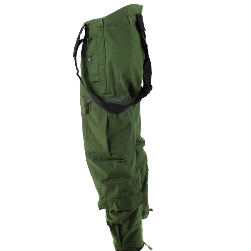 Pantaloni cisterna termiche svedesi autentiche pantaloni m90 olive bdu walet Braces nel complesso nuovo