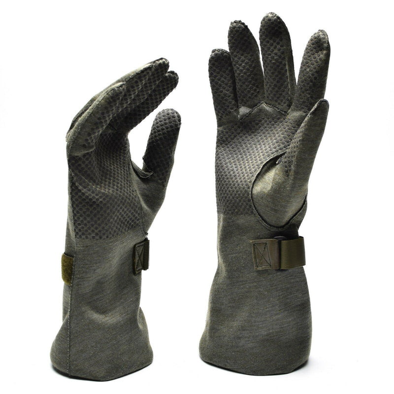 Original Terman Army Nomex PILOT GUOVE CON GRIMPER GRIGIO IMPOSTO MILITARI NUOVO