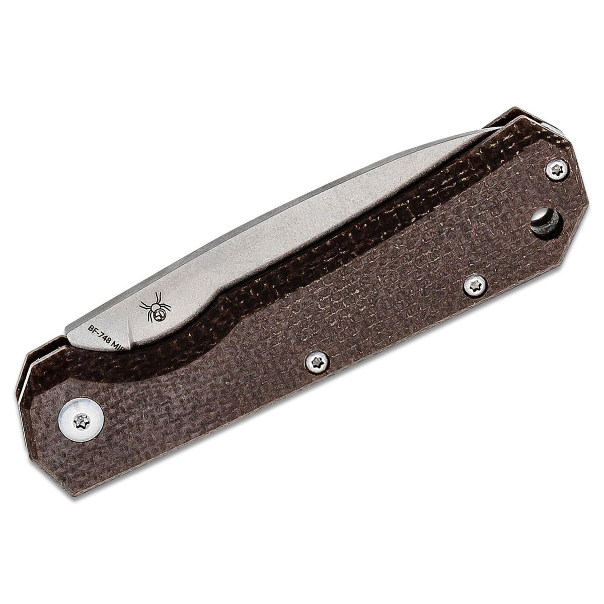 Coltello chiudibile Fox Knives Marca CIOL in acciaio Micarta 440C con fodero in cuoio satinato