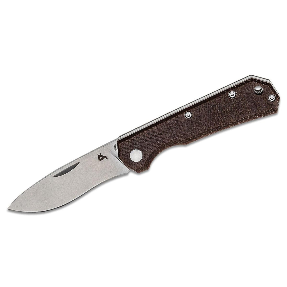 Coltello chiudibile Fox Knives Marca CIOL in acciaio Micarta 440C con fodero in cuoio satinato