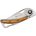 Coltello tascabile pieghevole Fox Knives Brand manico in legno rivestito in acciaio inossidabile 440 satinato