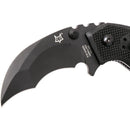 Fox Knives Marca Italia Coltello chiudibile Chiropteka Karambit in acciaio inox nero