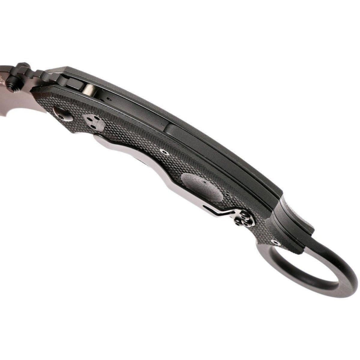 Fox Knives Marca Italia Coltello chiudibile Chiropteka Karambit in acciaio inox nero