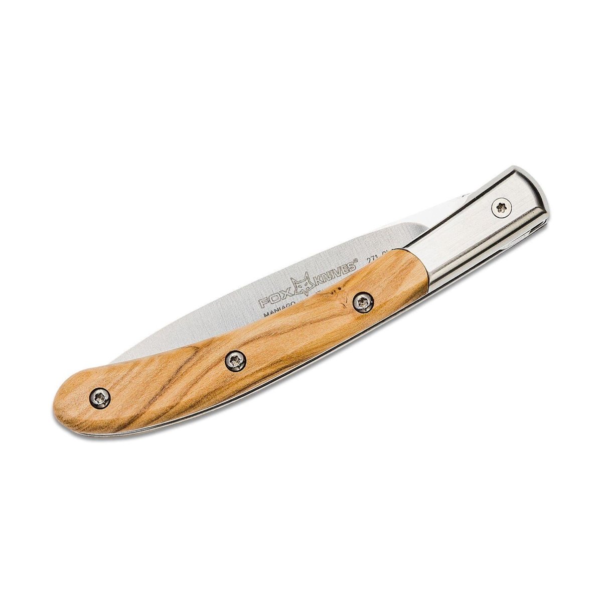 Coltello chiudibile Fox Knives Marca Italia Elite in acciaio inox N690CO Legno di ulivo