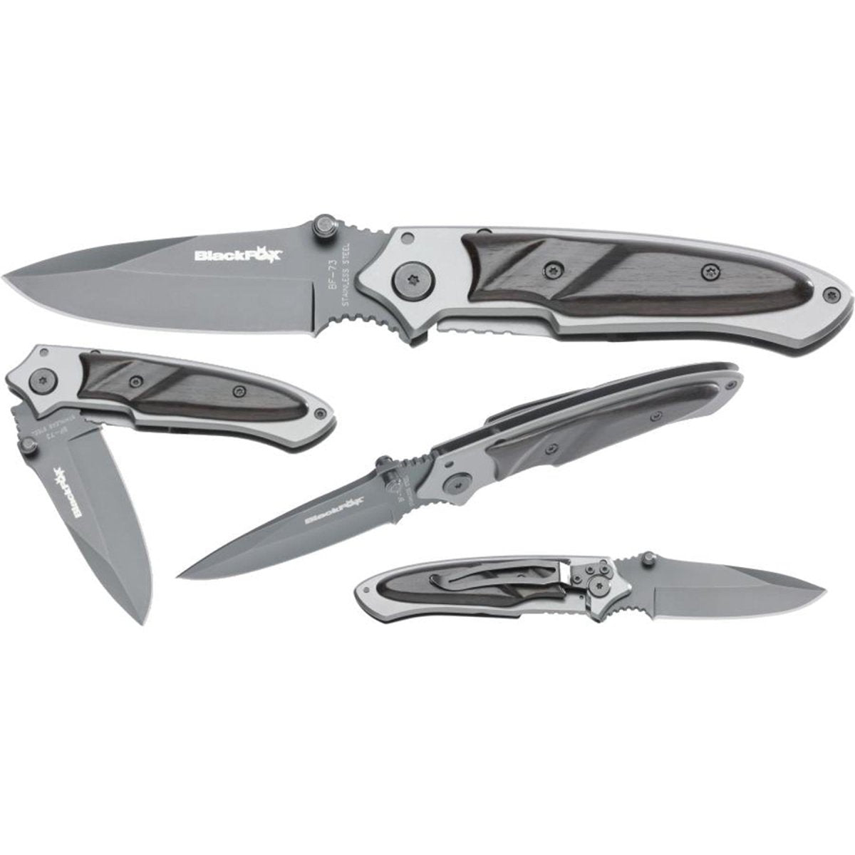 Coltello tascabile Fox Knives Brand pieghevole rivestito in titanio inossidabile 440 in legno nero