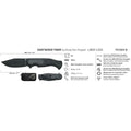 Fox Knives EASTWOOD TIGER Coltello tascabile ad alta velocità in acciaio D2 G10 nero tattico