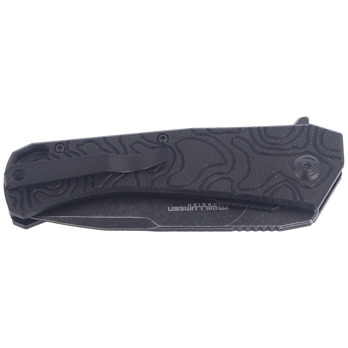 Coltello tascabile chiudibile Fox Knives ECHO 1 con rivestimento Idroglider stone wash nero