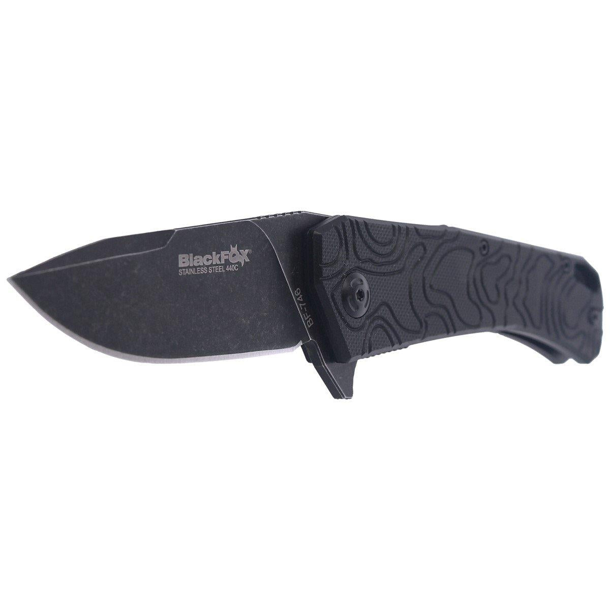 Coltello tascabile chiudibile Fox Knives ECHO 1 con rivestimento Idroglider stone wash nero