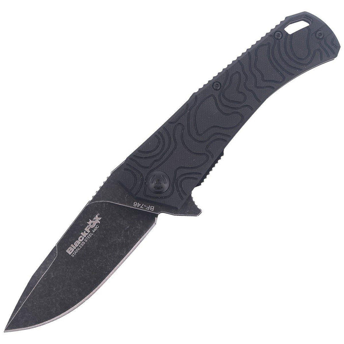Coltello tascabile chiudibile Fox Knives ECHO 1 nero con rivestimento Idroglider stone wash - GoMilitar