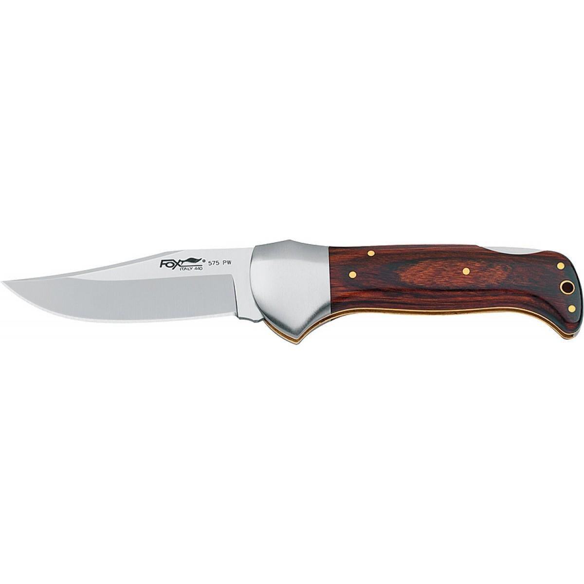Coltello tascabile pieghevole Fox Knives FOREST da caccia, campeggio, manico in pakkawood