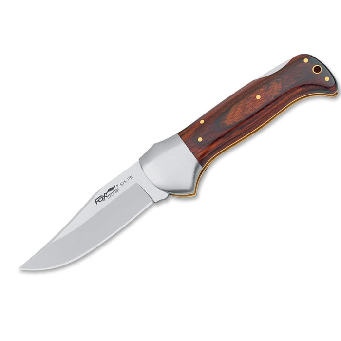Coltello tascabile pieghevole Fox Knives FOREST da caccia, campeggio, manico in pakkawood - GoMilitar
