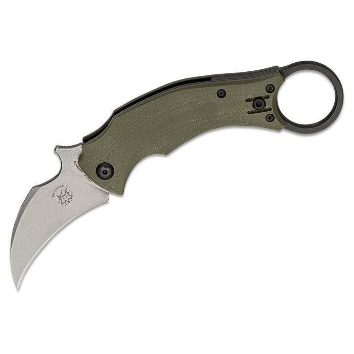 Fox Knives FX - 591 ODSW black bird karambit coltello tascabile tattico pieghevole Hawkbill - GoMilitar