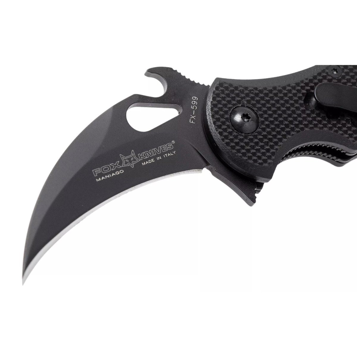 Coltello mini karambit Fox Knives FX-599 FKMD pieghevole lama in acciaio Bohler N690Co