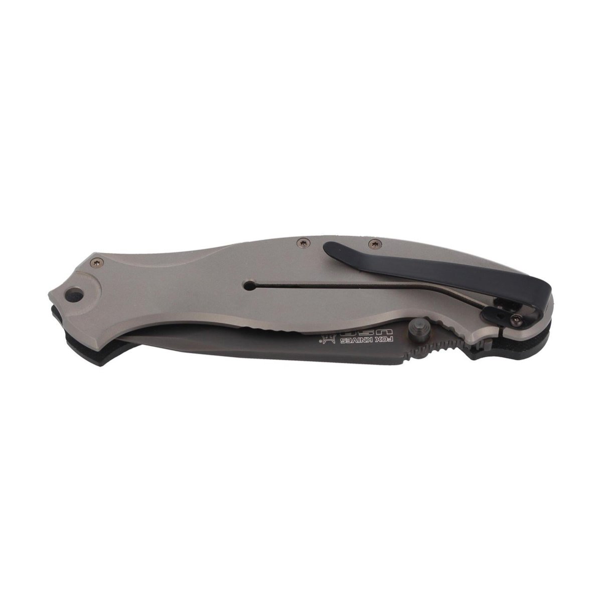Coltello tascabile Fox Knives HAVOC coltello chiudibile frame lock in titanio manico G10 nero