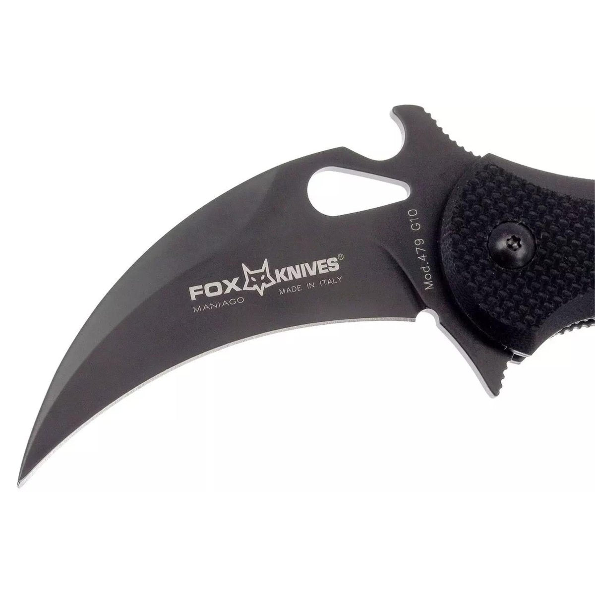 Mini coltello chiudibile Fox Knives Karambit FX-479 in acciaio N690C lama idroglider nera