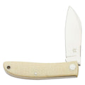Fox Knives LIVRI Coltello tascabile chiudibile 61 HRC M390 in acciaio forma Sheepsfoot micarta