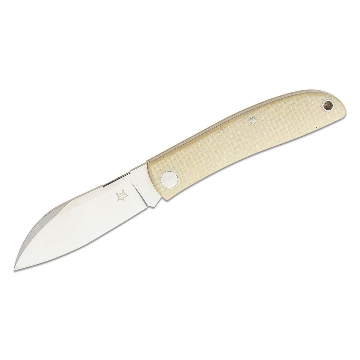 Fox Knives LIVRI Coltello tascabile chiudibile 61 HRC M390 in acciaio forma Sheepsfoot micarta