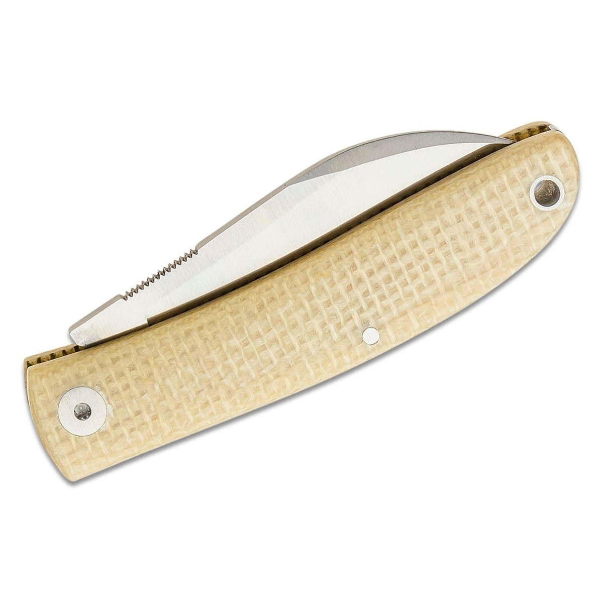 Fox Knives LIVRI Coltello tascabile chiudibile 61 HRC M390 in acciaio forma Sheepsfoot micarta
