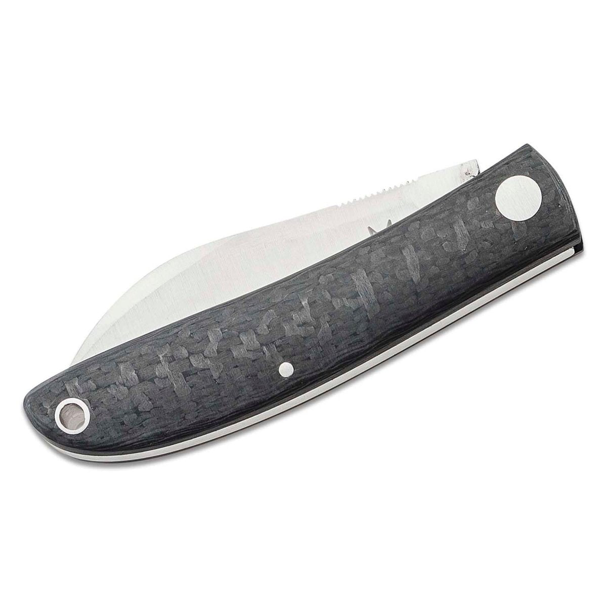 Fox Knives LIVRI Coltello tascabile chiudibile forma Sheepfoot in acciaio al carbonio 61 HRC M390